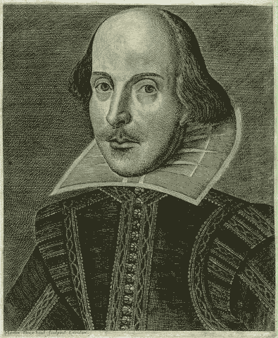 The Droeshout portrait of WIlliam Shakespeare, Bard of Avon