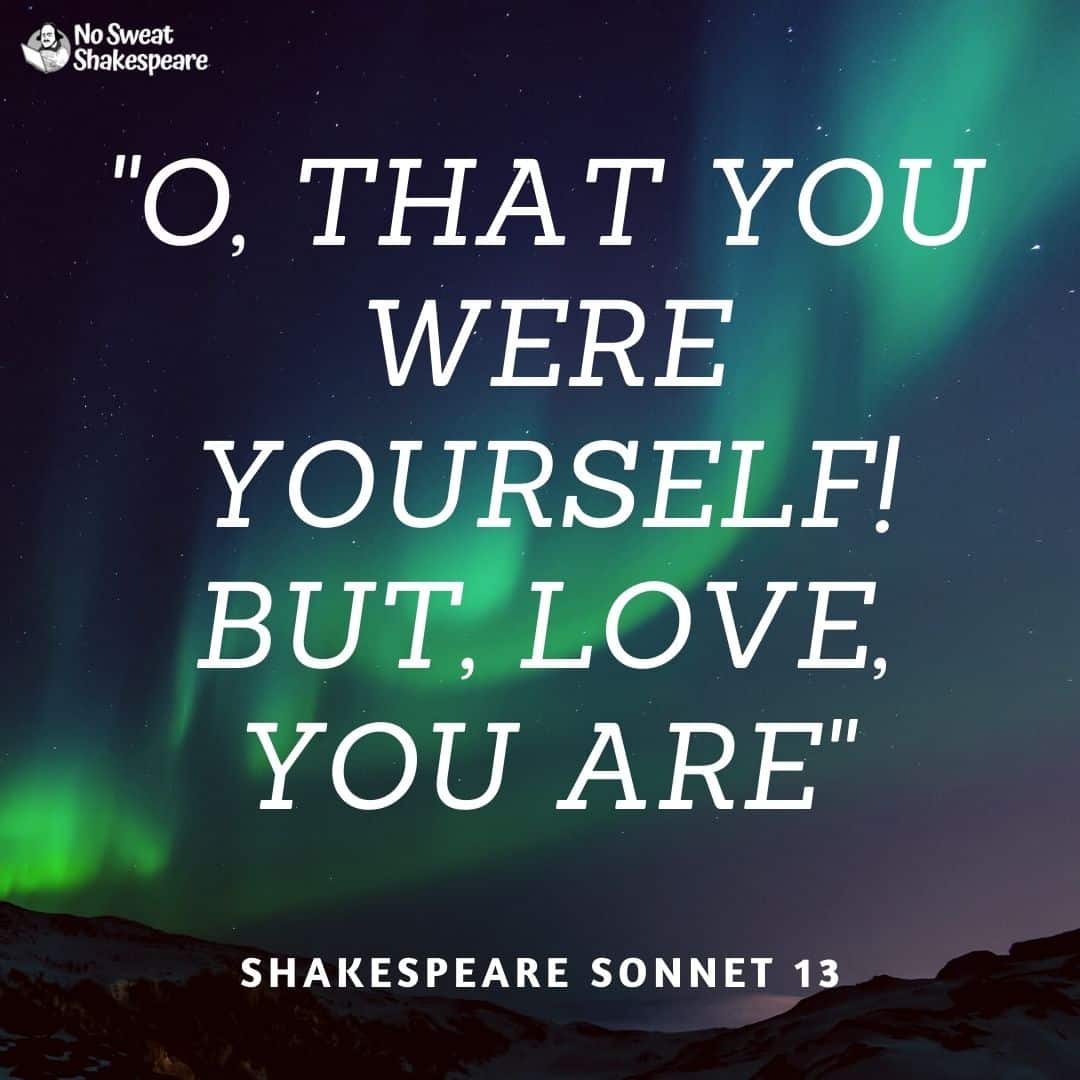 shakespeare sonnet 13 opening line