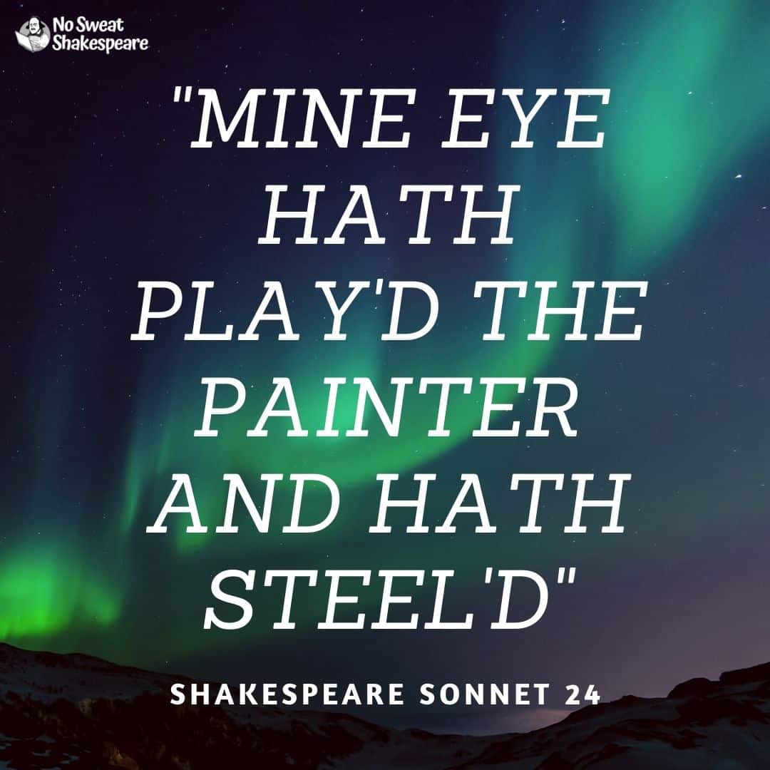 shakespeare sonnet 24 opening line opening line