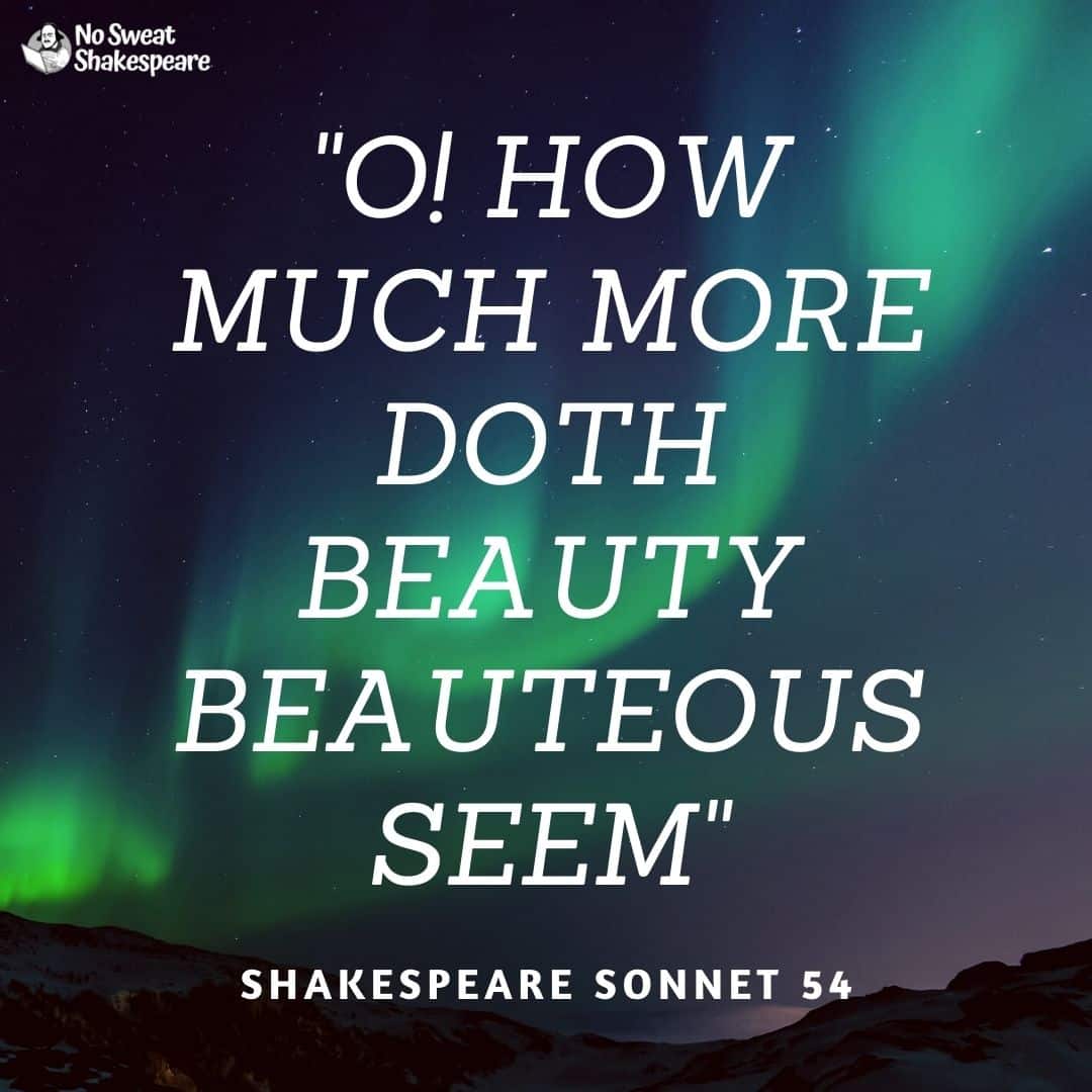 shakespeare sonnet 54 opening line opening line