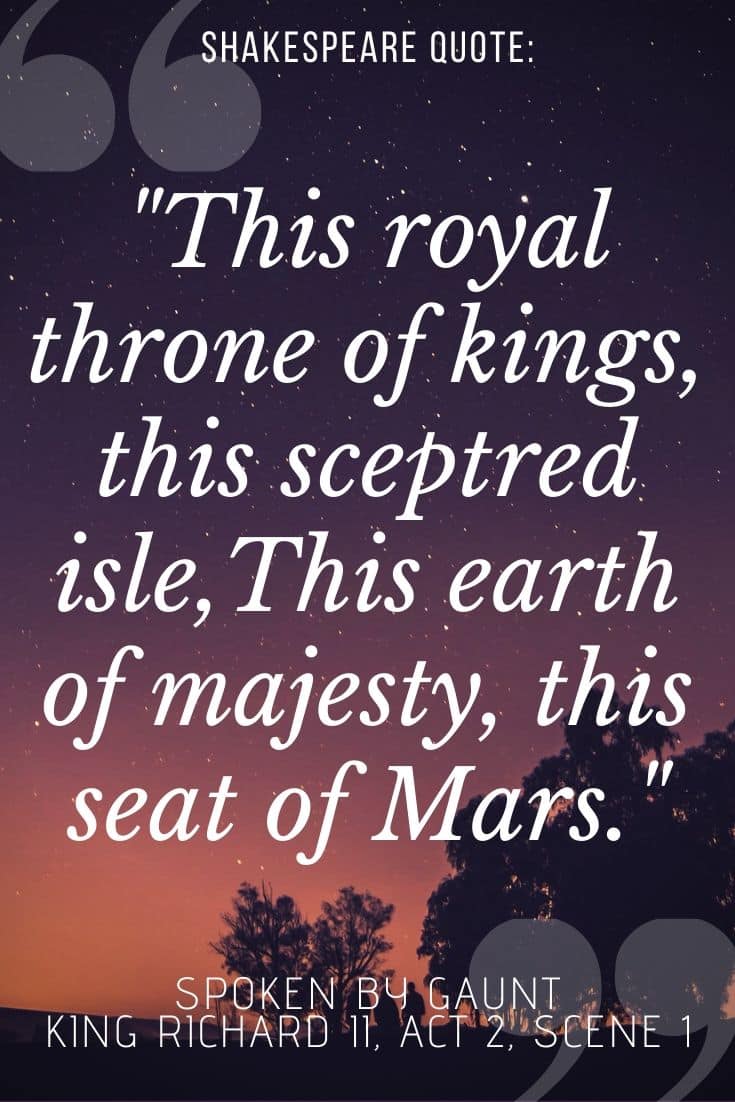 Richard II quotes on sunset backgorund - 